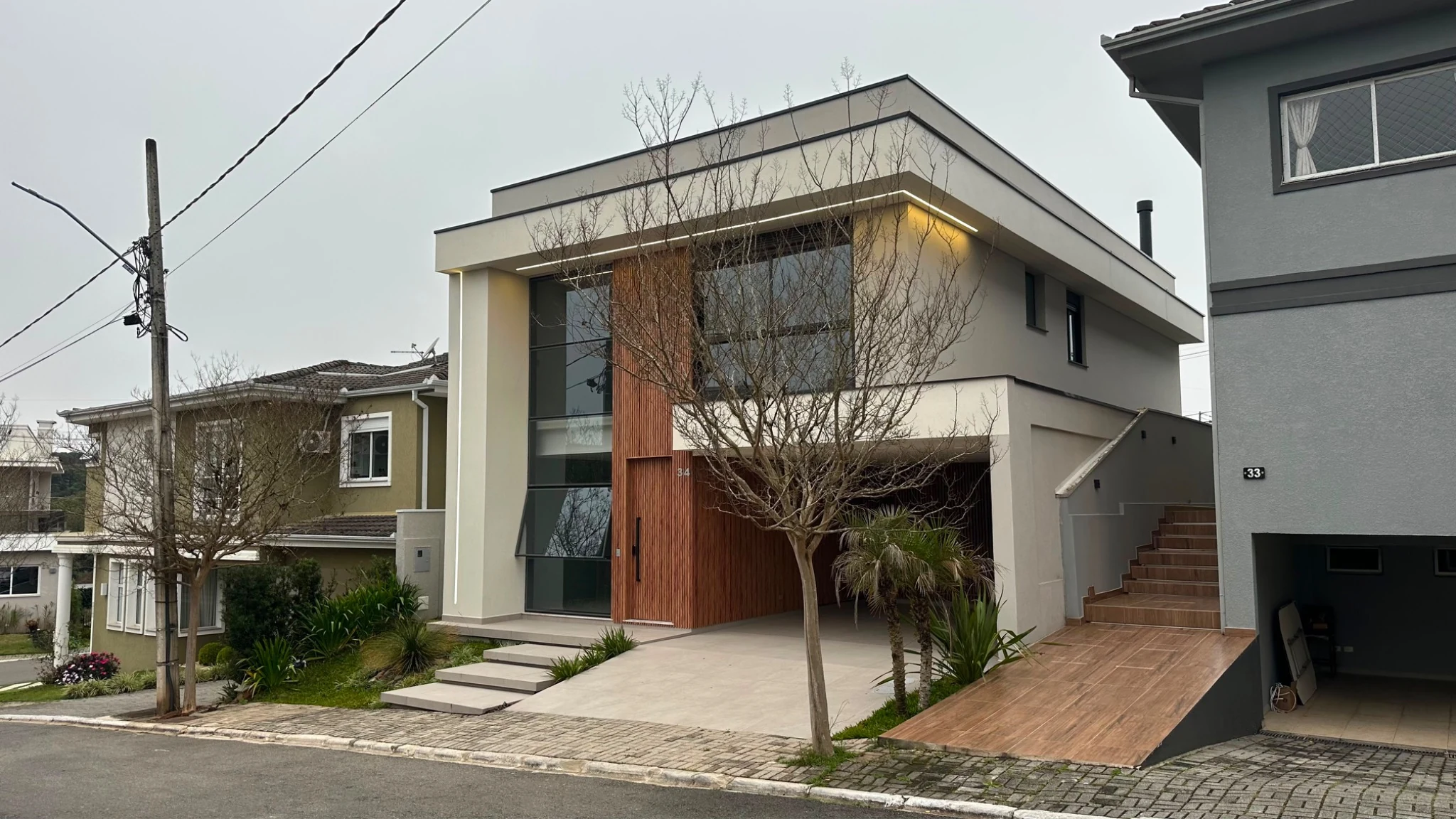 Residência GV|34 — projeto executado, perspectiva lateral