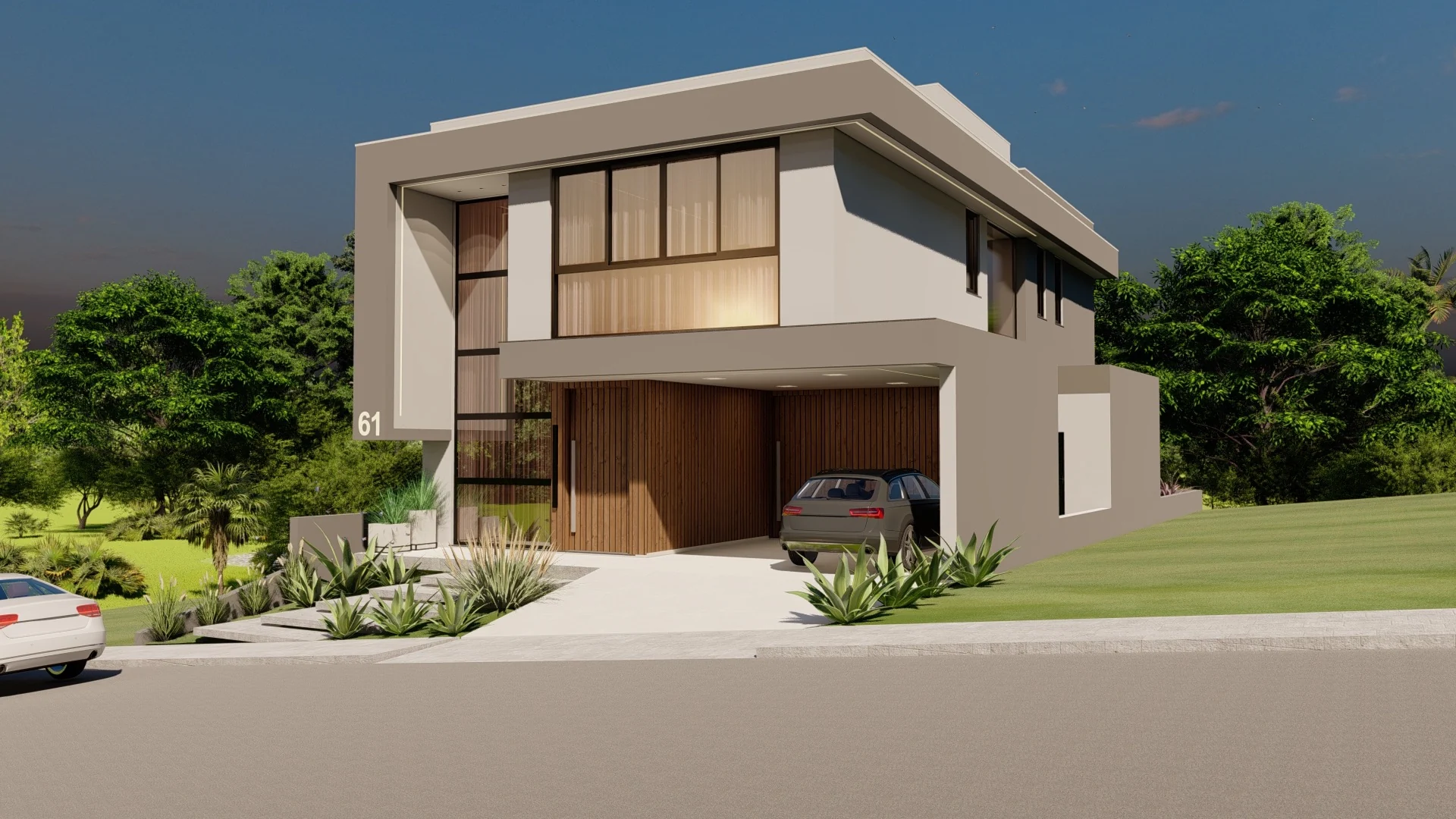 Residência GV|61 — perspectiva lateral direita