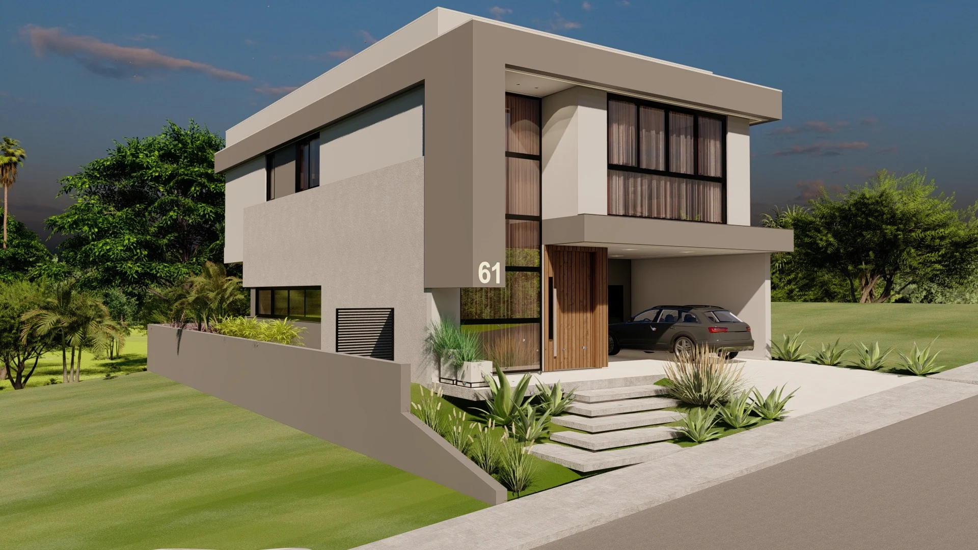 Residência GV|61 — perspectiva lateral esquerda